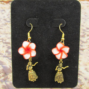 Gold Plated Island Dancer Earrings w/dangling legs
